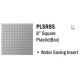 Swash Shower Rose 8"  Square Plastic