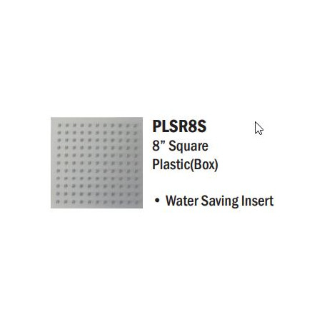 Swash Shower Rose 8"  Square Plastic