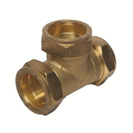 Copper D-12Xs-22 Compression Equal Tee 22mm