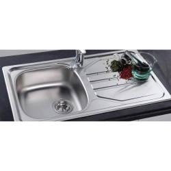 Sink Single 800 x 460 mm  with Waste Fitting NVN611 -  Franke Nouveau