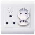 Builders QLP44YXBWP Schuko Wall Socket - White (100 x 100 x 30mm)