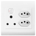 Builders Single Switch 1xSocket 2xIEC 16amp