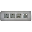 Veti Socket Sattelite, Data, 2x16a, 2xeur - Black/Gm