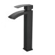 Basin Mixer High Black Square Curve H:31cm W:16cm L11 cm Base: 5cm