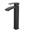 Basin Mixer High Black Square Curve H:31cm W:16cm L11 cm Base: 5cm