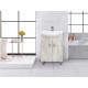 Lebo Floor Standing Cement Grey Cabinet & Ceramic Drop In Basin - 550mm