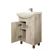 Lebo Floor Standing Cement Grey Cabinet & Ceramic Drop In Basin - 550mm