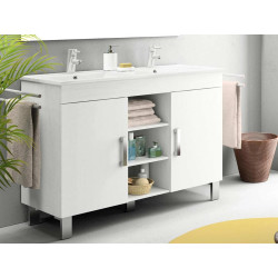 Vienna White Floor Standing Cabinet And Basin Combo - 1200 x 450mm