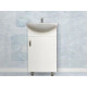 White Lebo Floor Standing Cabinet & Ceramic Basin - 450mm