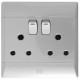 CBI 4x4 Double Socket - Silver shimmer -126 x 126mm