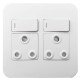 Veti Switch Plug Double - White (100 x 100mm)