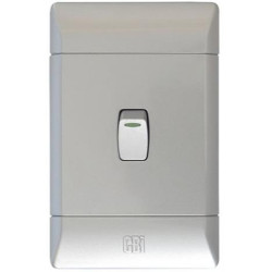 CBI 4x2 Switch 1 Lever 1 Way - Silver shimmer