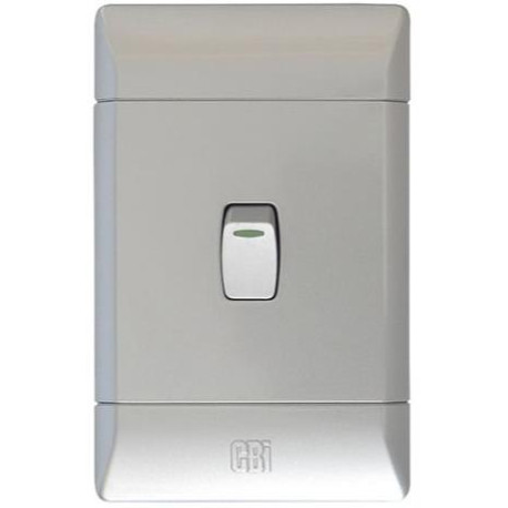 CBI 4x2 Switch 1 Lever 1 Way - Silver shimmer