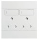 Veti Double Socket 16A RSA 4x4 - White