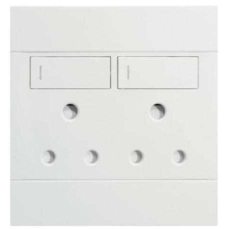 Veti Double Socket 16A RSA 4x4 - White