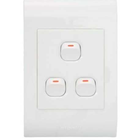 Builders 3 Lever Switch - White