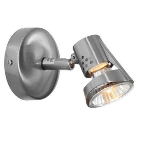 Eurolux S178SC 1 Light Round Plate Wall Light - Silver (50W)