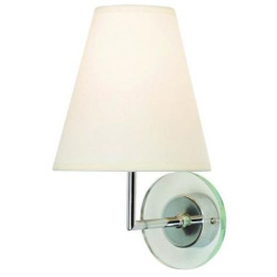 Radiant Emi Round Wall Light - Chrome/Cream (60W E14)