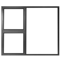 Window Aluminium 1500 x 1500 mm Prestige Top Hung 2v  - Bronze