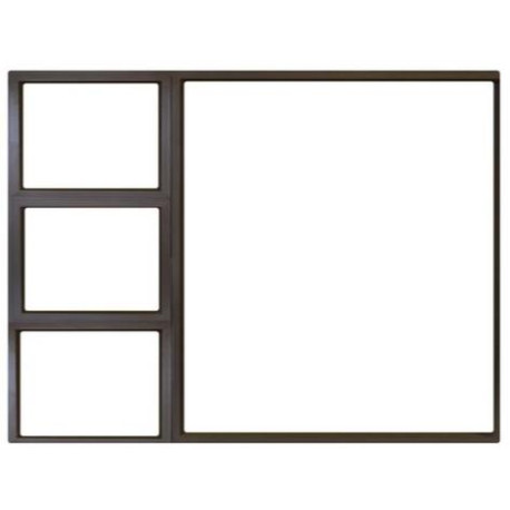 Window Aluminium 2100 x 1800 mm W x H Prestige Top Hung 2v  - Bronze