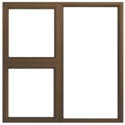 Window Aluminium 1200 x 1200 mm Kenzo 28mm LR - Bronze