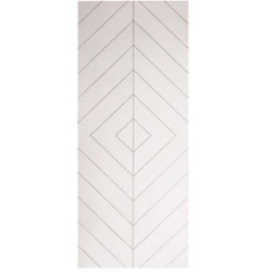 Door Interior Dortello Tunis Hardboard Grooved - White