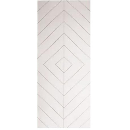 Door Interior Dortello Tunis Hardboard Grooved - White