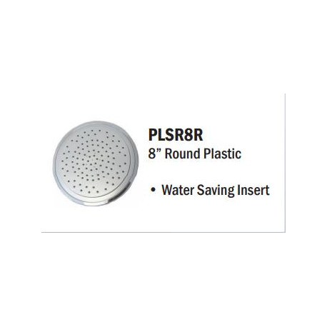 Shower Rose 8"  Round Plastic - Swash