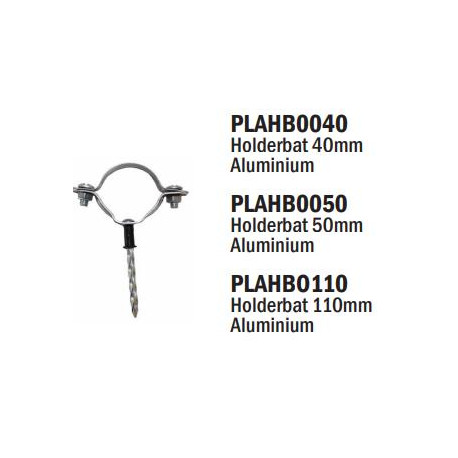 Holderbat Aluminium 40mm