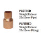 Capillary Straight Reducer 22x15mm (Pipe)