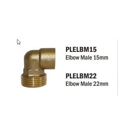 Capillary Elbow Male 22mm