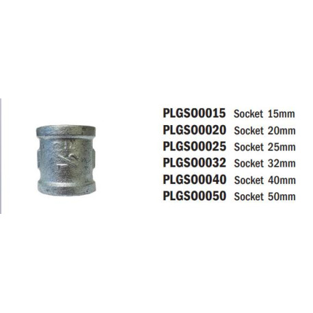 Galvanised Socket 15mm