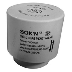 Vent Valve Two Way Vv50/2W - soil pipe