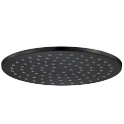 Shower Head Rose Round ITD Black Zola