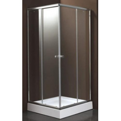 CrystalTech St. Marco 885 mm Chrome Corner Entry Shower Enclosure - CTG801