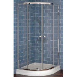 CrystalTech St. Matheus 885 mm Chrome Quadrant Shower Enclosure - CTG701