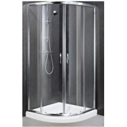 CrystalTech Chrome Quadrant 885 mm X 885 mm Shower Enclosure - CTG201