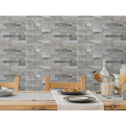 Pietra Charcoal Matt Ceramic Wall Tile - 600 x 300mm Per m2