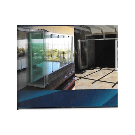 Frameless glass door - stack away / m