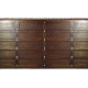 Garage door Double Meranti Sectional Overhead (Rustic blocks)