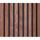 Design House Wall Cladding - Walnut/Black (2.4m x 122mm x 12mm)