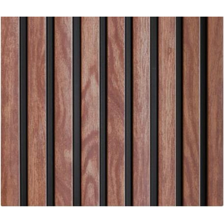 Design House Wall Cladding - Walnut/Black (2.4m x 122mm x 12mm)