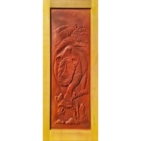 Door Rhino Carved 813 X 2032