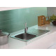 Single Sink 780 x 430mm Bowl Depth 145mm Top Mounted -  Stirling Mist