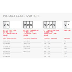 Door Sliding Alluminiim 2390 x 2090 Primador A11 - OX 2 Pane Glazed