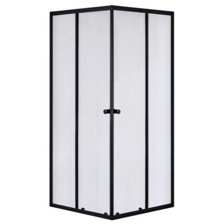 Shower Enclosure Corner Entry Shower Enclosure - Matt Black (885 x 885mm)