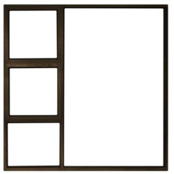 Window Aluminium 1490 x 1790 mm HxW Prestige Top Hung 2v  - Bronze