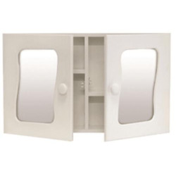 Bathroom Cabinet White Double Door Std