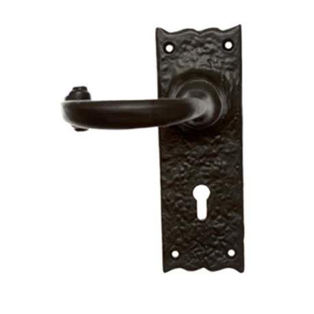 Door Handle Black 157mm x 54 mm - Arts & Crafts