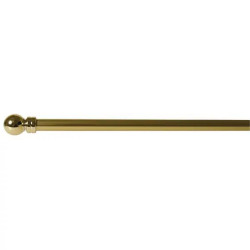 CURTAIN ROD BRASS PLATED ALUMINIUM SMOOTH 16mm x 2.5m